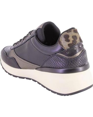 CARMELA 162442 BLACK LEATHER CASUAL SNEAKERS WITH CONTRASTING DETAILS NEGRO