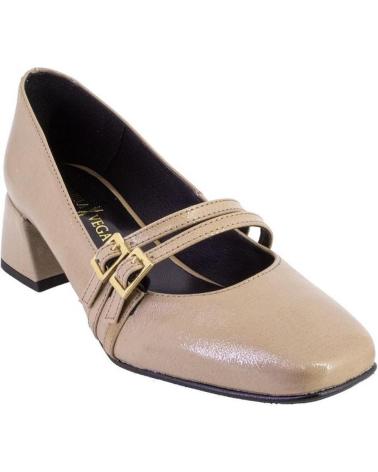 DANIELA VEGA 2734 ZAPATOS DE TACÓN BAJO CON TIRAS Y HEBILLA TAUPE TAUPE