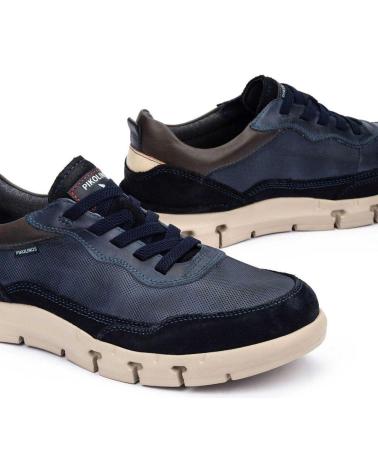 SAPATILHAS CASUAIS DE COURO AZUL MARINHO PIKOLINOS 4287C1 AZUL MARINO