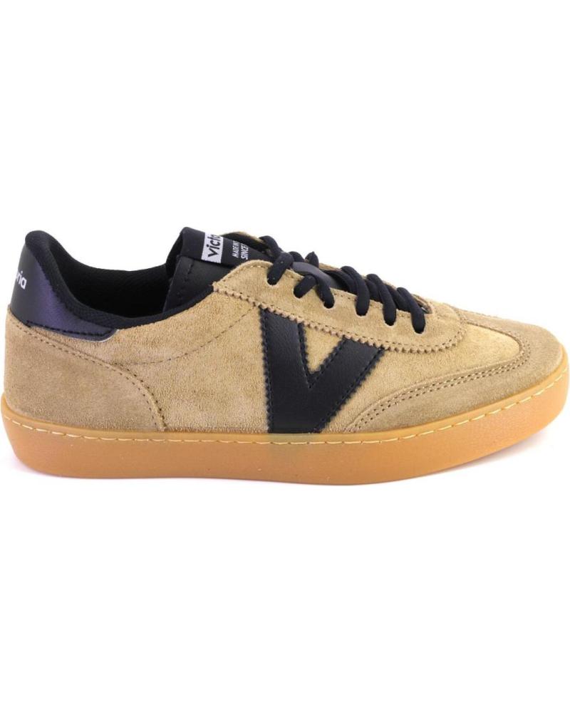 VICTORIA 1126219 SAPATILHAS CASUAIS DE CAMURÇA BEGE BEIGE