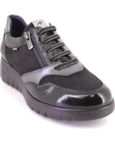 FLUCHOS F2248 CASUAL SNEAKER AUS SCHWARZEM LEDER MIT REISSVERSCHLUSS NEGRO