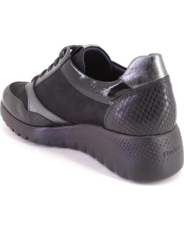 FLUCHOS F2248 CASUAL SNEAKER AUS SCHWARZEM LEDER MIT REISSVERSCHLUSS NEGRO