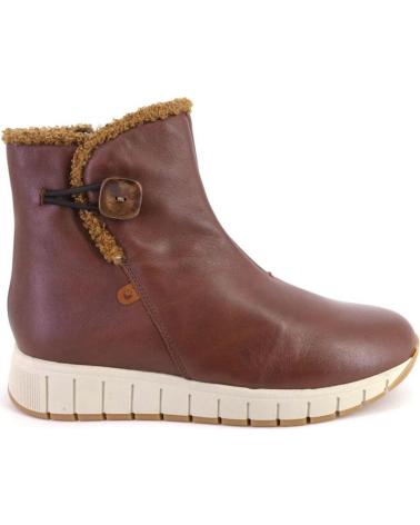 VALERIAS 2360 STIVALETTI IN PELLE COLORE CUOIO CON INTERNO IN MONTONE E CHIUSURA LATERALE CUERO