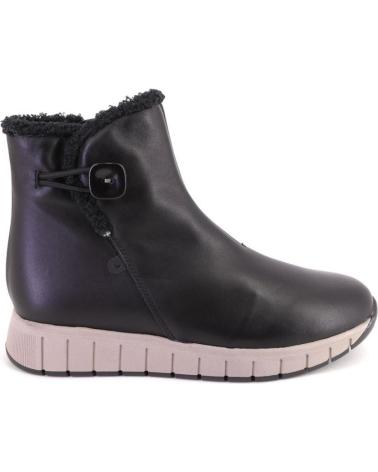 VALERIAS 2360 STIVALETTI IN PELLE NERA CON INTERNO IN MONTONE E CHIUSURA LATERALE NEGRO