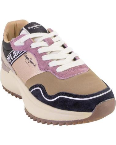 PEPE JEANS PLS600028 ZAPATILLAS CASUAL DE MUJER NEGRO Y TAUP NEGRO Y TAUPE