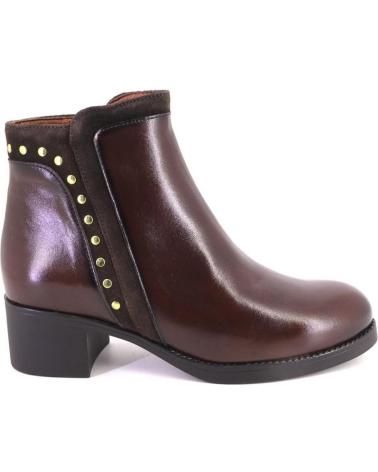 STIVALETTI IN PELLE MARRONE DESIREÉ KRIM3 CON BORCHIE MARRON