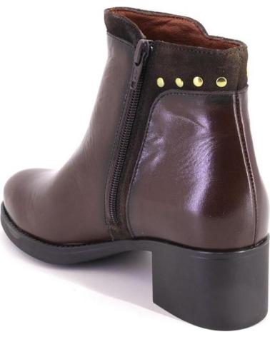 BOTTINES EN CUIR MARRON DESIREÉ KRIM3 AVEC CLOUS MARRON