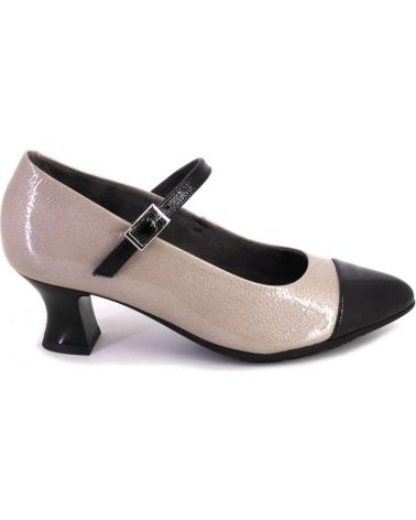 PITILLOS 10851 TWO-TONE MARY JANES BLACK AND BEIGE NEGRO Y BEIGE