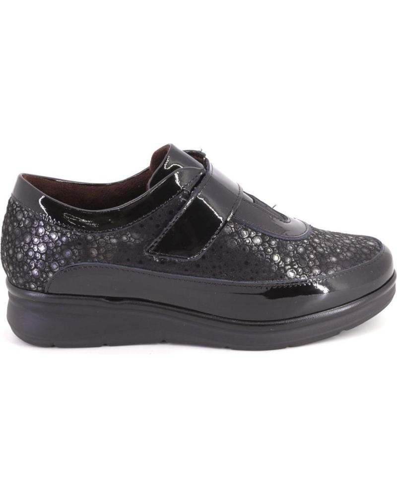 PITILLOS 10703 SCHWARZE SCHUHE MIT GLITZER-TEXTUR UND KLETTVERSCHLUSS NEGRO