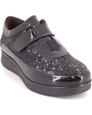 PITILLOS 10703 SCHWARZE SCHUHE MIT GLITZER-TEXTUR UND KLETTVERSCHLUSS NEGRO