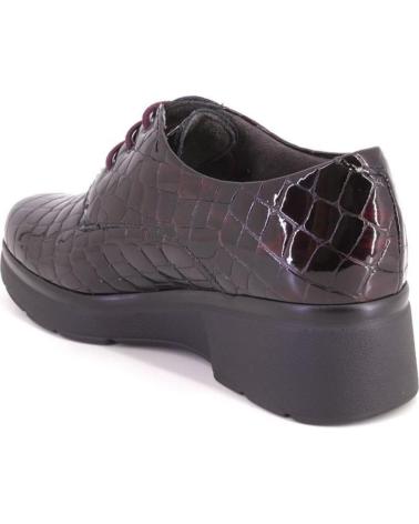 PITILLOS 10751 BURGUNDY LACE-UP CROCODILE EFFECT SHOES BURDEOS