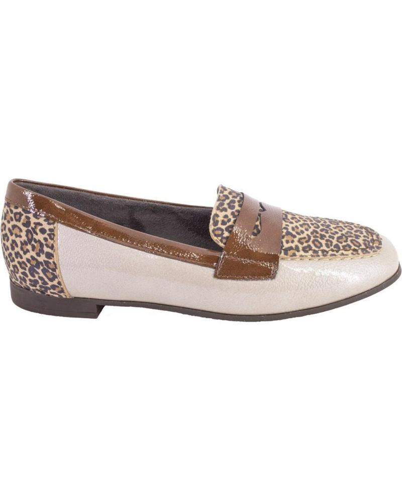 ELEGANTE PITILLOS 10870 MOKASSINS IN STEIN MIT ANIMAL-PRINT PIEDRA
