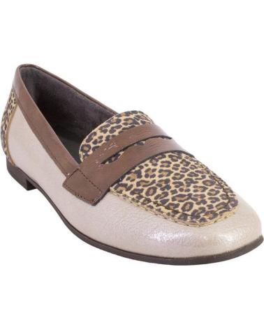 ELEGANTE PITILLOS 10870 MOKASSINS IN STEIN MIT ANIMAL-PRINT PIEDRA