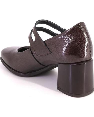 PITILLOS 10831 MARY JANES IN BRAUN LACK MIT DOPPELSCHNALLE MARRON