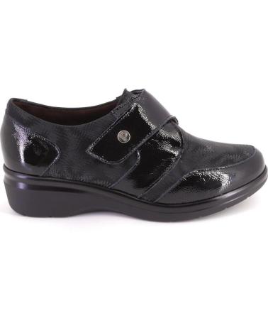 PITILLOS 10721 LACKLEDER-SCHUHE SCHWARZ MIT KLETTVERSCHLUSS NEGRO