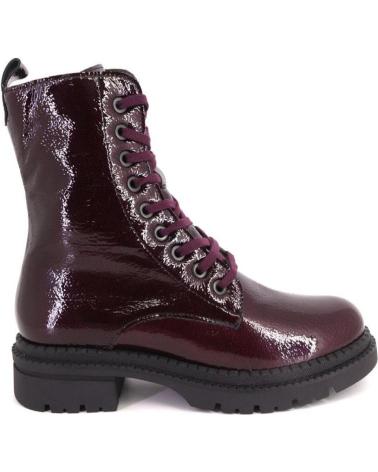 PITILLOS 10794 LACKSTIEFEL BORDEAUX MIT SCHNÜRUNG UND PROFILSOHLE BURDEOS