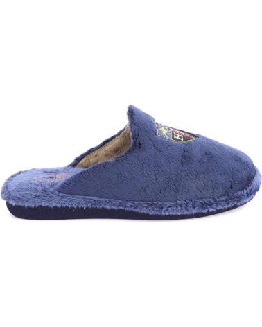 BEREVERE 5701 - HAUSSCHUHE MIT BESTICKTEM WAPPEN MARINEBLAU AZUL MARINO