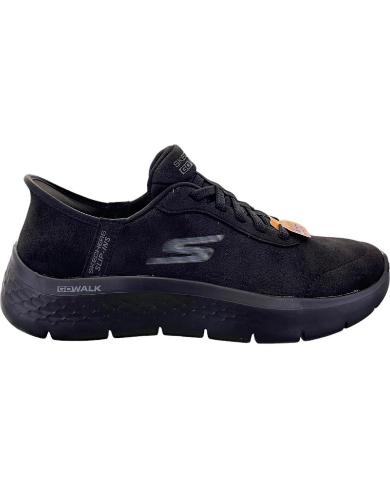 SKECHERS ZAPATOS ZAPATOS MUJER ZAPATILLAS BAJAS MODELO SLIPINS GO WAL NEGRO