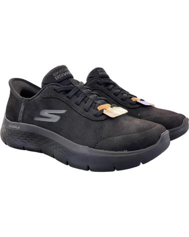 SKECHERS ZAPATOS ZAPATOS MUJER ZAPATILLAS BAJAS MODELO SLIPINS GO WAL NEGRO