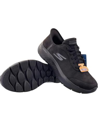 SKECHERS ZAPATOS ZAPATOS MUJER ZAPATILLAS BAJAS MODELO SLIPINS GO WAL NEGRO