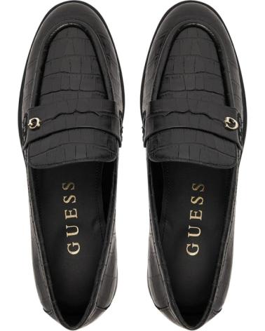 GUESS SADIEN FLTSAD LEA14 MOKASSINS SCHWARZ AUS GEPRÄGTEM LEDER NEGRO
