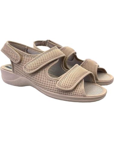 SANDALES D`CUTILLAS TOILE VELCRO MARRON CLAIR MODÈLE 21739 MARRóN