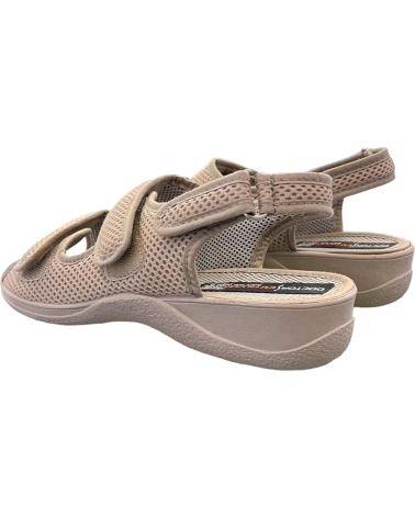 SANDALES D`CUTILLAS TOILE VELCRO MARRON CLAIR MODÈLE 21739 MARRóN