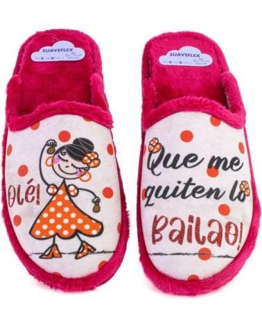 SUAVEFLEX 200-OLE ZAPATILLAS DE CASA DE MUJER ROJO