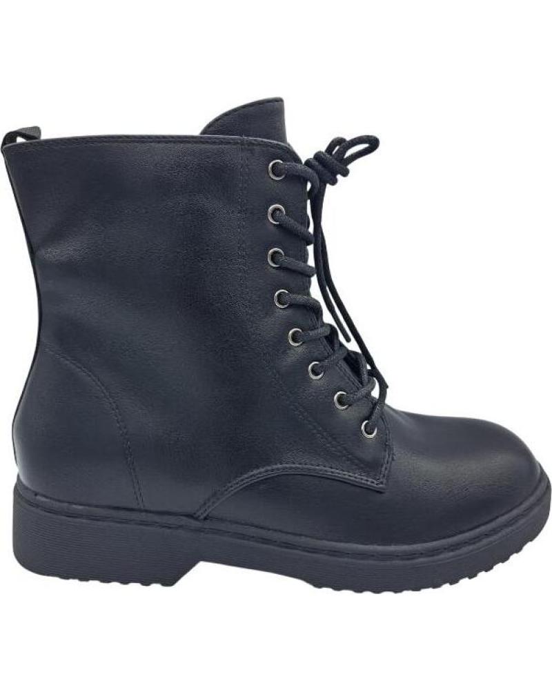 DAVINIA SCHNÜRSTIEFELETTE SCHWARZ IM MILITÄR-STIL NEGRO