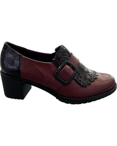 MOCASÍN PITILLOS 5332 DE TACÓN ESTILO CLÁSICO ROJO ROJO