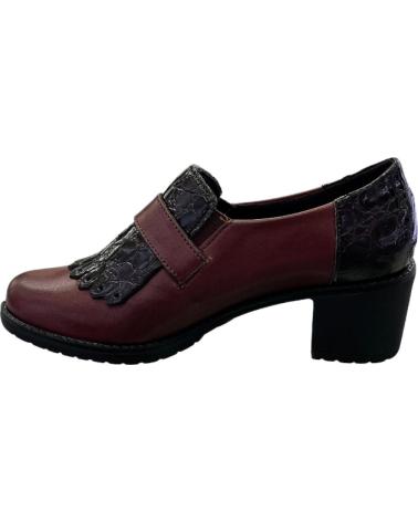 MOCASÍN PITILLOS 5332 DE TACÓN ESTILO CLÁSICO ROJO ROJO