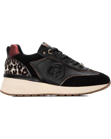 CARMELA SNEAKERS 162441 BLACK WITH LEOPARD PRINT NEGRO