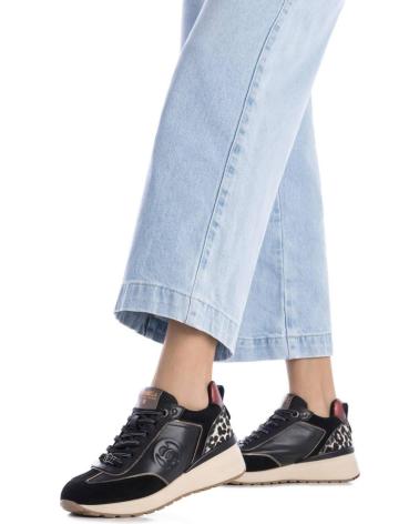 CARMELA SNEAKERS 162441 BLACK WITH LEOPARD PRINT NEGRO