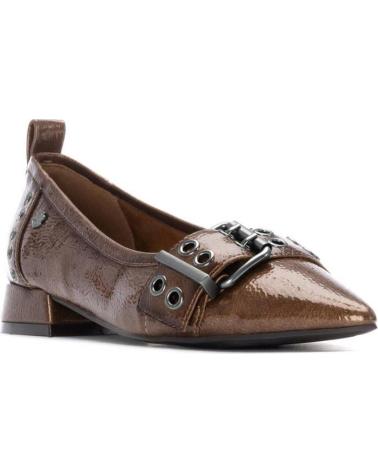 CARMELA 162709 TAUPE FLAT SHOE WITH DECORATIVE BUCKLE MORADO