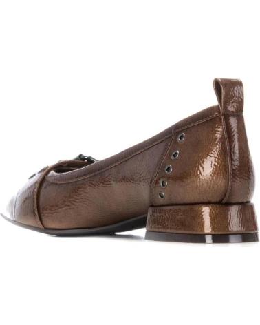 CARMELA 162709 TAUPE FLAT SHOE WITH DECORATIVE BUCKLE MORADO