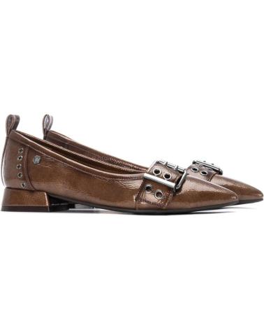 CARMELA 162709 TAUPE FLAT SHOE WITH DECORATIVE BUCKLE MORADO
