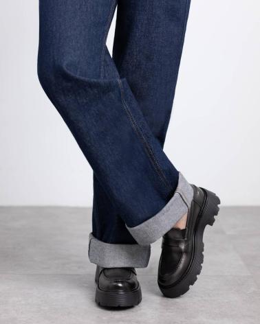 REFRESH 173197 LEAD LOAFER WITH TRACK SOLE PLOMO