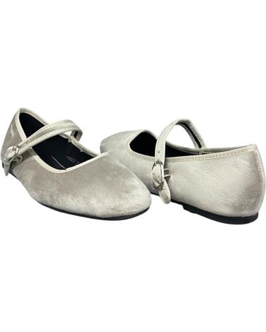 CALZADOMANIA BALLERINES PLATES EN DAIM TAUPE AVEC BOUCLE TAUPE