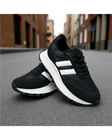 CALZADOMANIA DEPORTE 2 LINEAS NEGRO