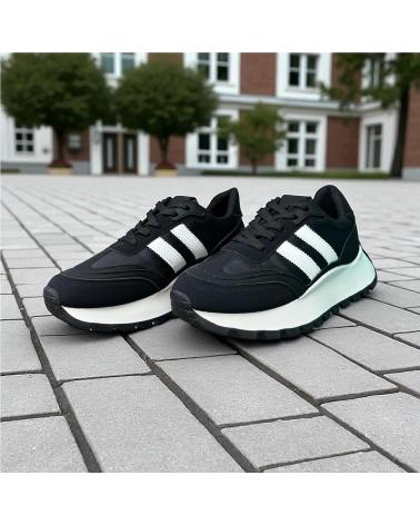 CALZADOMANIA DEPORTE 2 LINEAS NEGRO