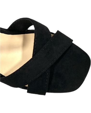 CALZADOMANIA SANDALIA TACON ANCHO NEGRO