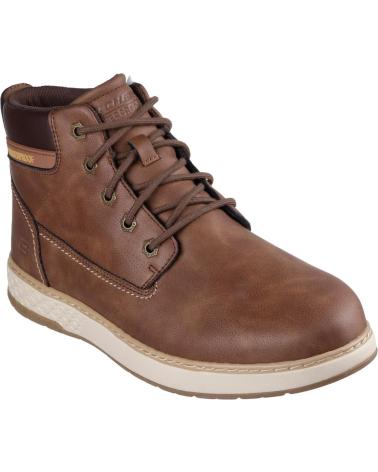 STIVALI SKECHERS RELAXED FIT GARLAN IN CUOIO MARRONE CUERO