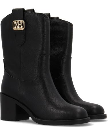 NOA HARMON 10112 BOTÍN TACÓN BLOQUE NEGRO NEGRO