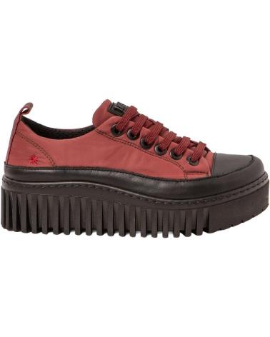 SNEAKERS ART BRIGHTON 1518 BORDEAUX CON PLATEAU ROJO