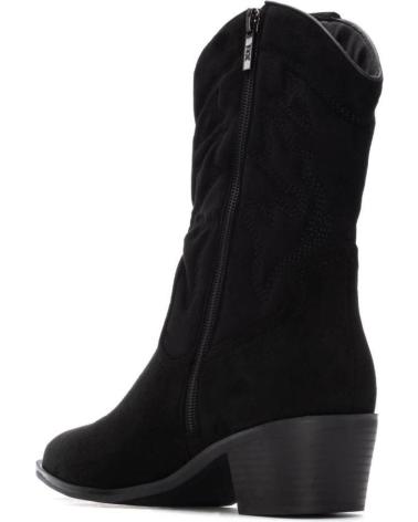 XTI 144307 BLACK SUEDE-EFFECT COWBOY BOOT WITH CUBAN HEEL NEGRO
