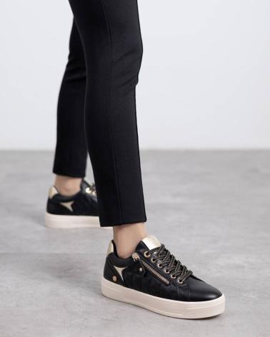 XTI ZAPATOS ZAPATOS MUJER ZAPATILLAS BAJAS MODELO 144413 COLOR N NEGRO