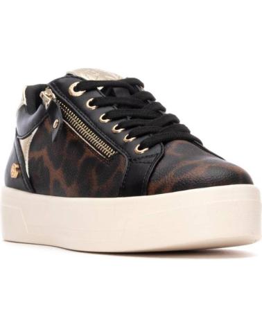 XTI 144414 BLACK LEOPARD PRINT SNEAKERS WITH ZIPPER NEGRO
