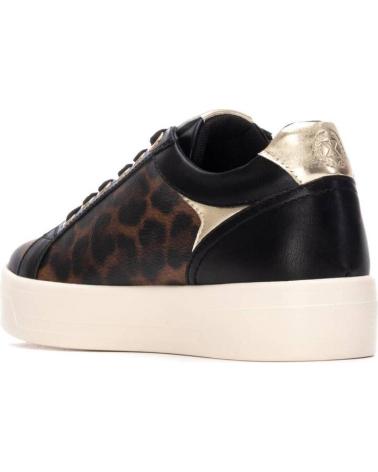 XTI 144414 BLACK LEOPARD PRINT SNEAKERS WITH ZIPPER NEGRO