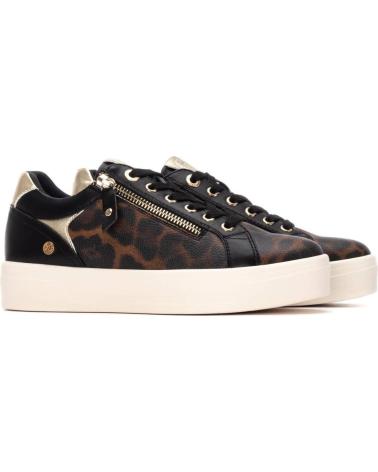 XTI 144414 BLACK LEOPARD PRINT SNEAKERS WITH ZIPPER NEGRO