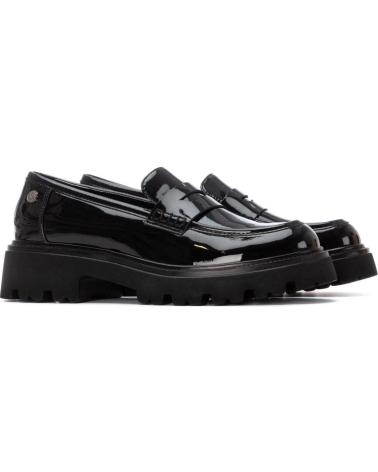 XTI 144426 BLACK PATENT LOAFERS WITH TRACK SOLE NEGRO